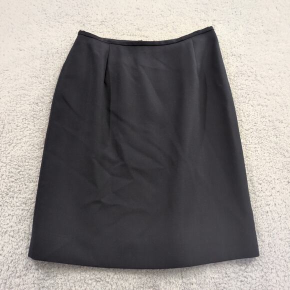 Lauren Ralph Lauren Petite Pencil Skirt 10P Petite Navy Blue 100% Wool USA Made - Picture 1 of 11